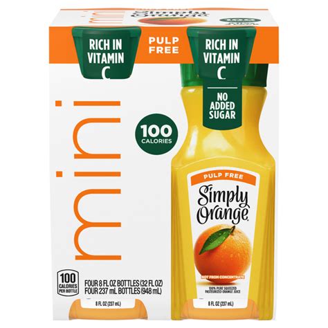 Save On Simply Mini Orange Juice Pulp Free Pk Order Online Delivery