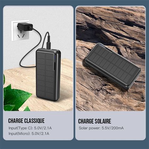 Batterie Externe Solaire Mah Boutique Kt