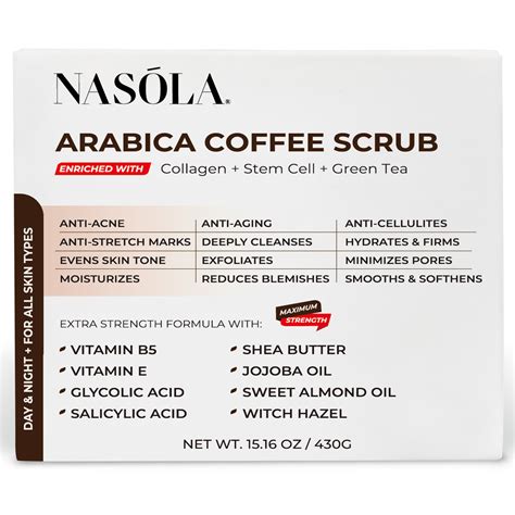 Nasola Arabica Coffee Body Scrub Exfoliate And Rejuvenate