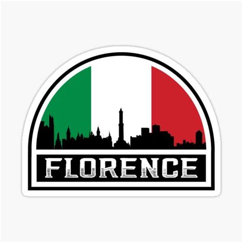 The Flag Of Italy With The Wordfiorenceon It Sticker