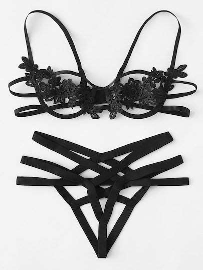 Harness Detail Appliques Lingerie Set Artofit