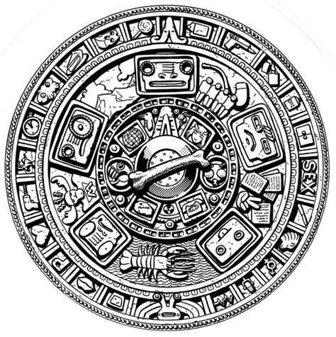 Mayan Calendar Drawing at GetDrawings | Free download