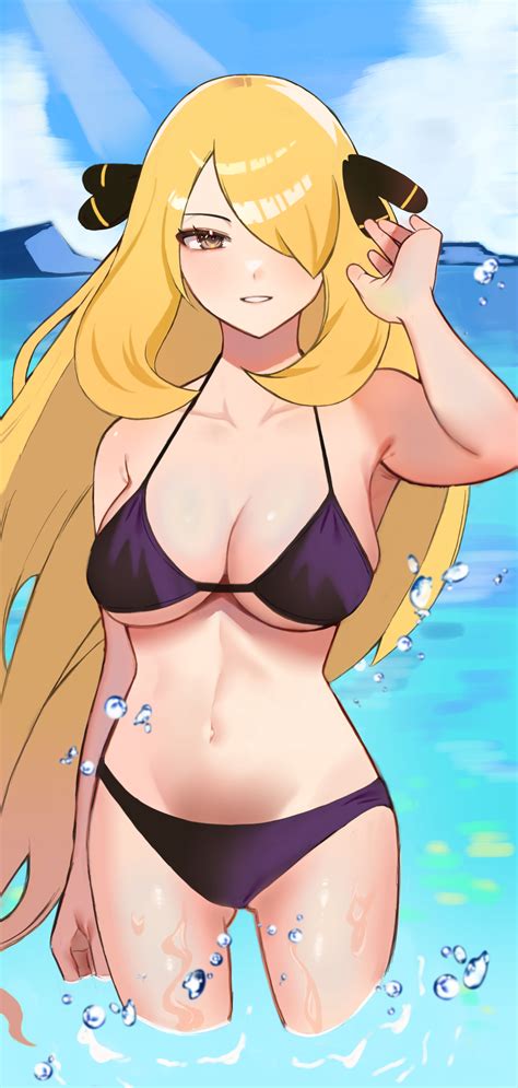 Cynthia Pokemon And 1 More Drawn By Okuro Zmzm Danbooru