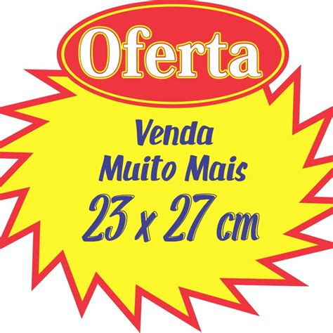 100 Un Cartaz Splash de Oferta 23x27 Promoção P Mercado Elo7