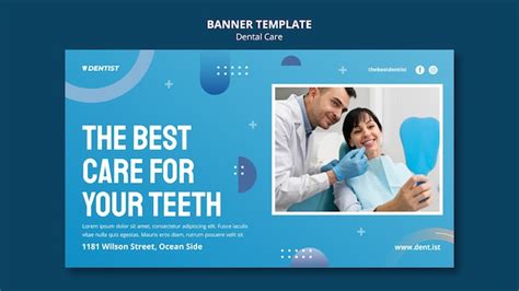 Free PSD | Flat design dental care banner template