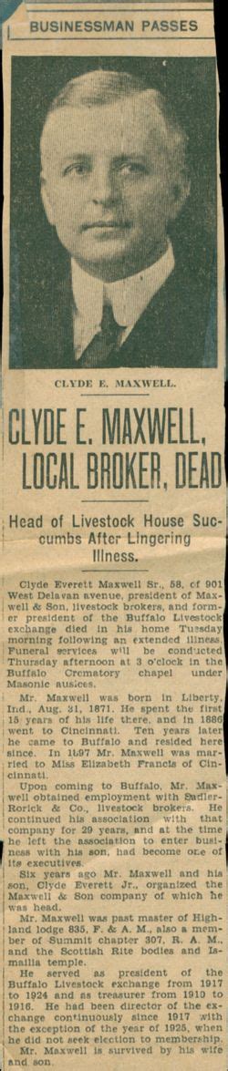 Clyde Everett Maxwell 1871 1929 Mémorial Find A Grave