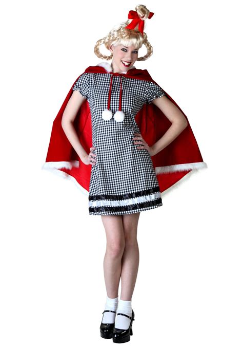 Womens Christmas Girl Costume Cindy Lou Who Costume Cindy Lou Costume Whoville Costumes