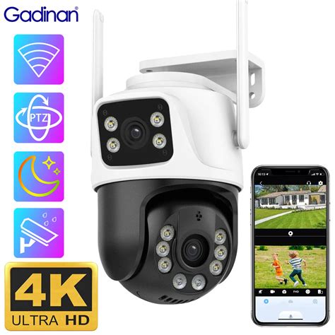 Gadinan K Mp Ptz Wifi Camera Dual Screen Outdoor Ai Human Detection