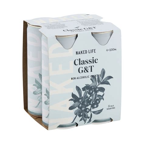 Buy Naked Life Non Alcoholic Cocktail Gin Tonic Can Ml Pack Coles