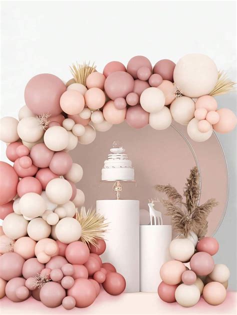 100pcs Boho Balloon Arch Garland Kit Dusty Pink Nude Ivory White Balloons For Bridal Shower
