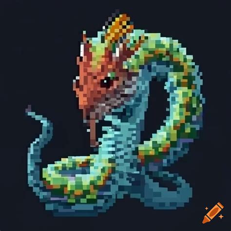 Intriguing Artwork Of A Pixelated Mythical Creature