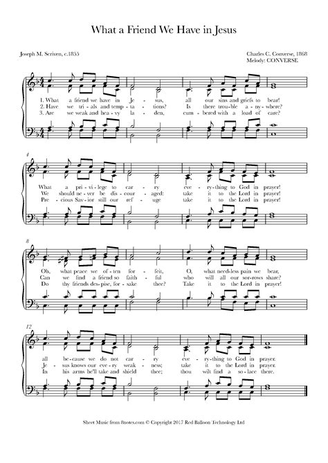 Converse What A Friend We Have In Jesus Sheet Music For Organ