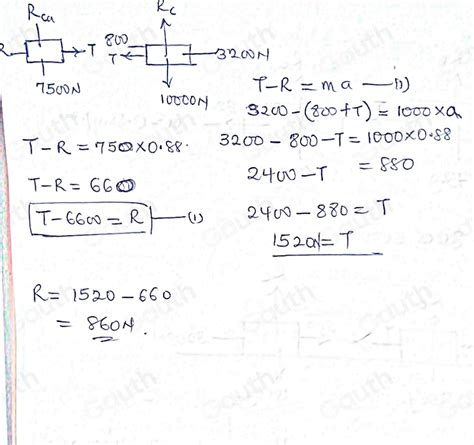 Solved Q3 A Car Of Mass 1000 Kg Is Towing A Caravan Of Mass 750 Kg