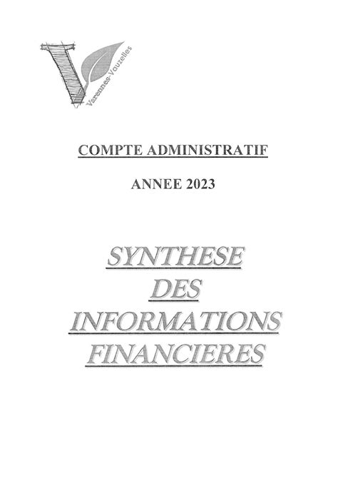 Calam O Compte Administratif Synth Se