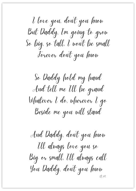 I Love You Don T You Know Black Frame In 2024 Fathers Day Poems Simple Poems Father Poems