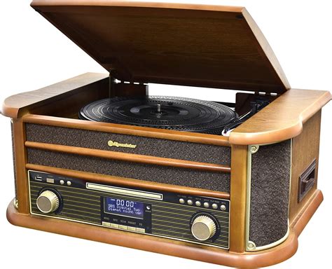 Roadstar Hif Bt Sistema Di Legno Con Giradiscos Hi Fi Con Bluetooth