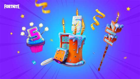 Fortnite 5th Birthday Event 2022: Free Pickaxe, Back Bling & More - Fortnite Tracker