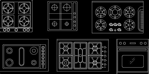 Quipement De Cuisine Dans Autocad Biblioth Que Cao