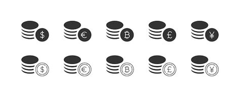 Ic Ne De Pile De Pi Ces Symbole D Entreprise Paiement Et Salaire Dollar