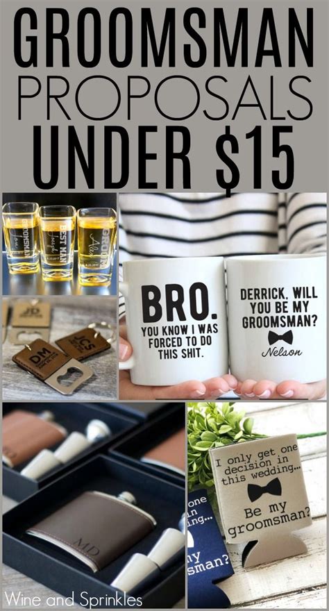 Bar Themed Groomsman Proposals Under 15 Wine Sprinkles Groomsmen