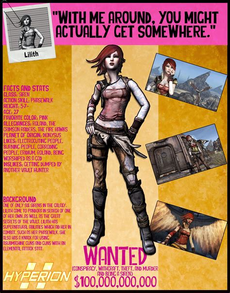 Borderlands 2 Wanted Posters Lilith Etsy