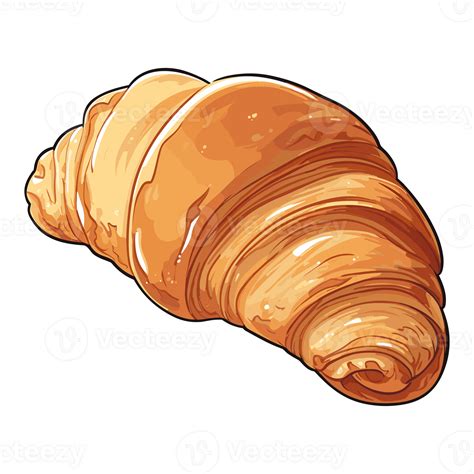 Croissant Sticker Illustrations Tasty Croissants 26721266 Png