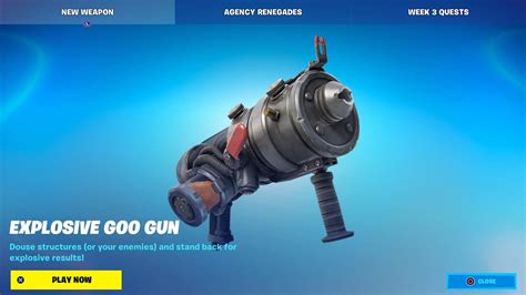 Live New Fortnite Explosive Goo Gun Update Season 4 Paradise Youtube