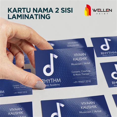 Jual Cetak Print Kartu Nama Name Card 2 Sisi Laminasi Doff Glossy