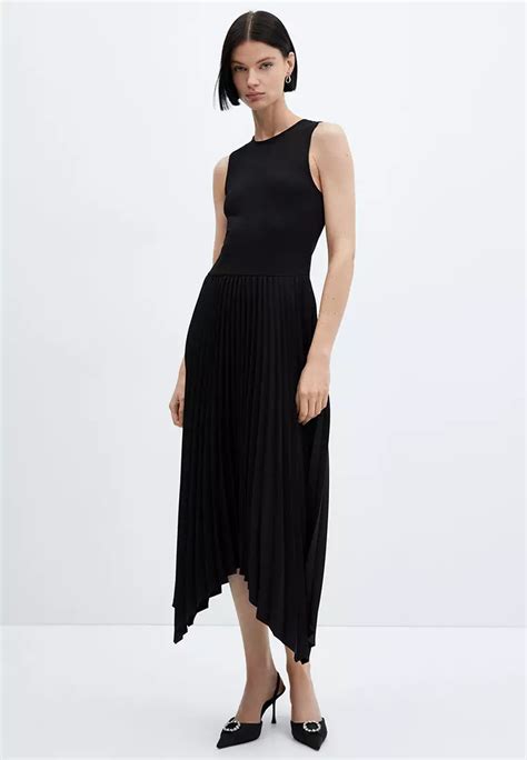 Buy Mango Asymmetrical Pleated Dress Online Zalora Malaysia