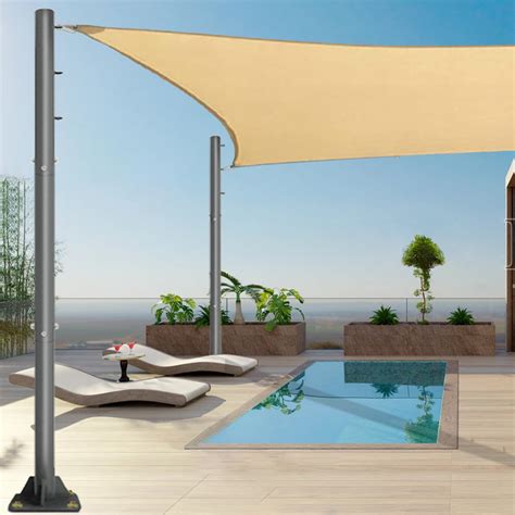 sets sun shade sail poles ft outdoor sunshade sail post