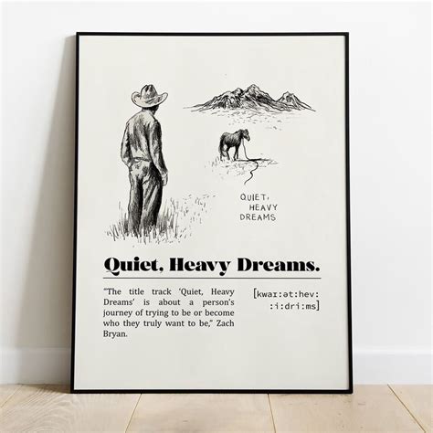 Zach Bryan Quiet Heavy Dreams Poster - lylyprint.com