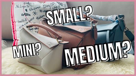 LOEWE PUZZLE BAG SIZE COMPARISON WHAT FITS STORAGE MY FAVE LOEWE