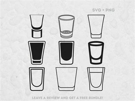 Shot Glass Svg Bundle Svg Files For Cricut Glass Clipart Shots Svg Drink Svg Shot Glass Png