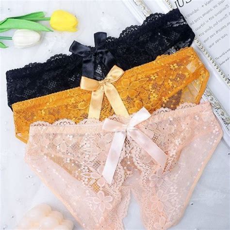 Sexy Lace Thongs Crotchless Underwear Women Lingerie Gstring Briefs Knickers EBay
