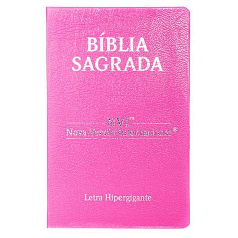 B Blia Nvi Letra Hipergigante Capa Luxo Coverbook Rosa Submarino