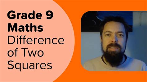 Maths Extra Lesson Grade 9 Factorising The Difference Of Two Squares