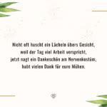 Dankessprüche für geleistete Arbeit