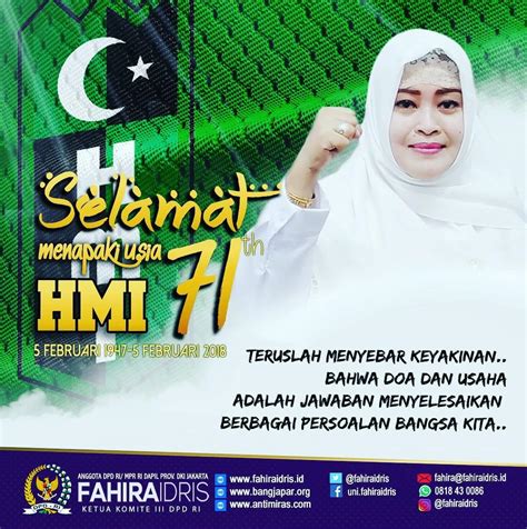 Fahira Idris Ketum Bang Japar Ucapan Milad Ke Untuk Himpunan