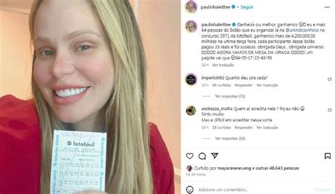 Ex BBB Paulinha revela números que devem ser sorteados na Mega da