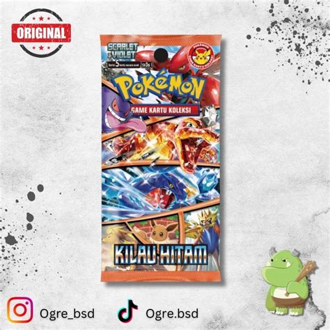 Jual Kartu Pokemon TCG Indonesia SV3S Kilau Hitam 3 Booster Pack