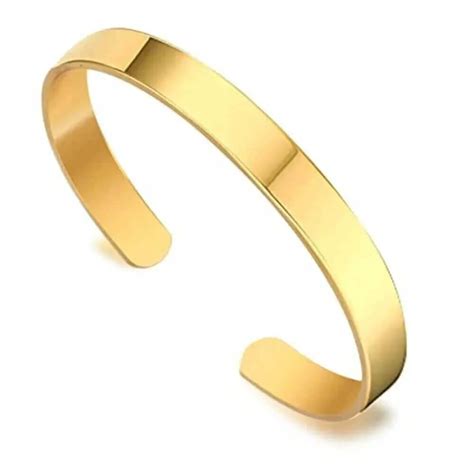 Solid 9ct Gold Heavy 8mm Cuff Bangle For Women Newburys