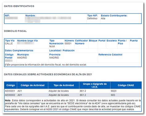 Agencia Tributaria Ejercicio 2021 Consulta Datos Fiscales 2021