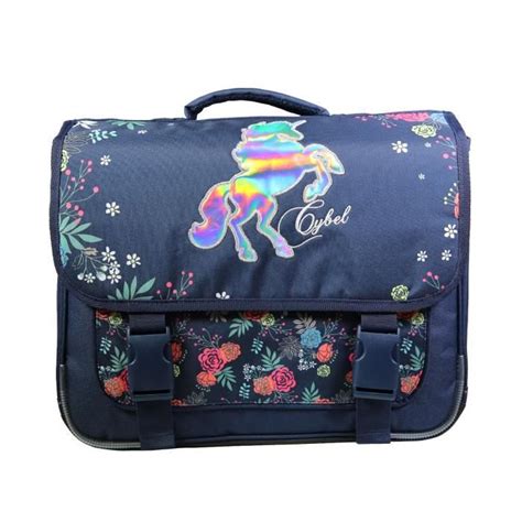 Cartable Bagtrotter Cybel Cheval Licorne Bleu Fille L X L