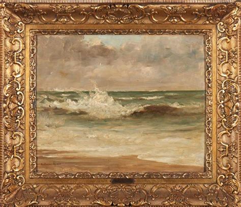 Lot Guillaume ALAUX 1856 1912 Marinha onda Óleo sobre tela