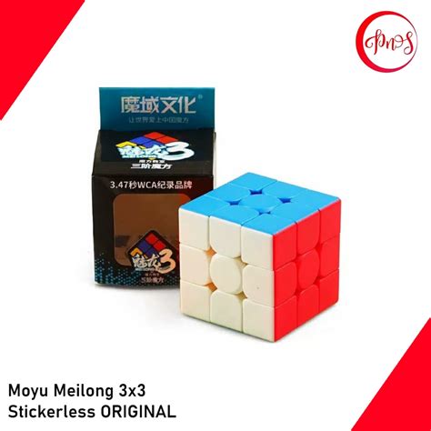 Jual Rubik 3x3 Moyu Meilong 3x3 Stickerless Custom Magnet ORIGINAL