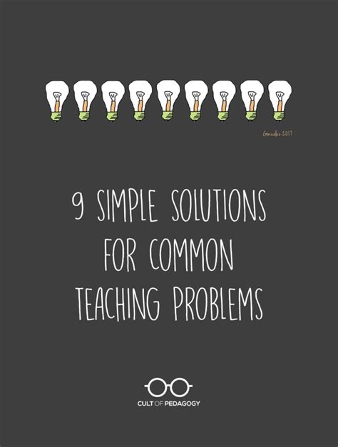 Simple Solutions For Common Teaching Problems Cult Of Pedagogy Artofit