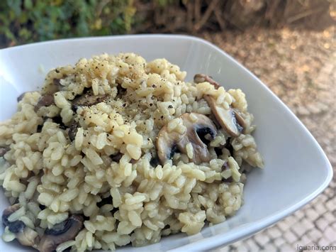 Risotto de Cogumelos Marron Iguaria Receita e Culinária