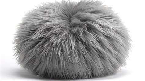 Gray And Fluffy Fur Ball Background 3d Illustration Of Gray Fluffy