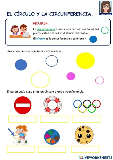 Circulo Y Circunferencia Interactive Worksheet For 2do Grado Images