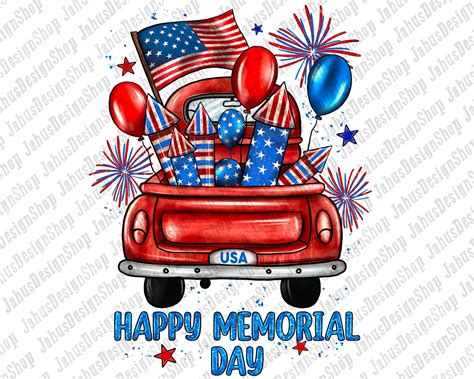 Morhers Day Farm Trucks Happy Memorial Day Design Shop Cmyk Color